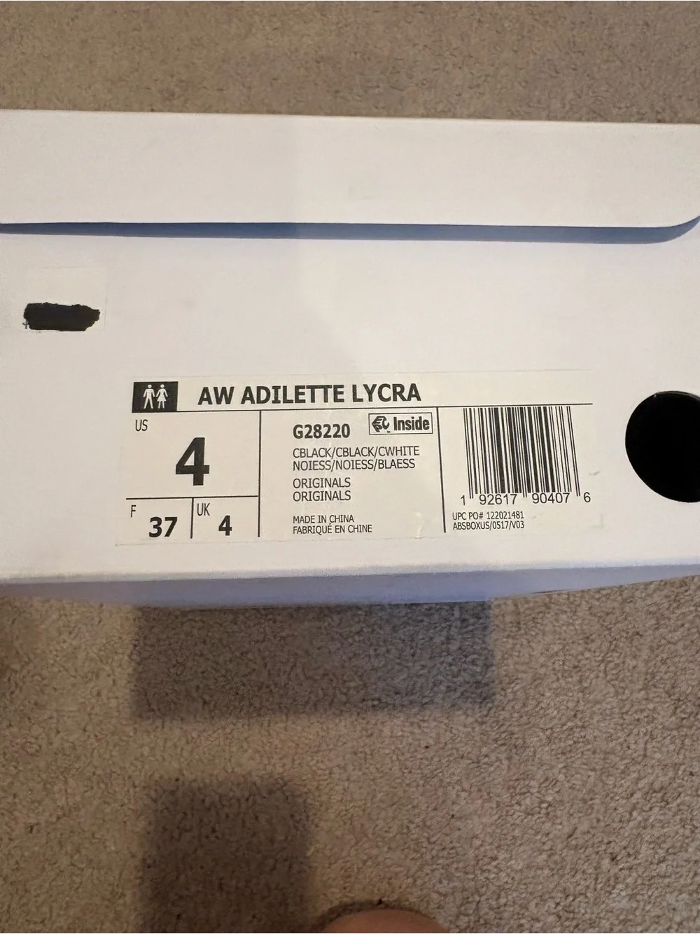 adidas Black Logo Strap Slide Sandals